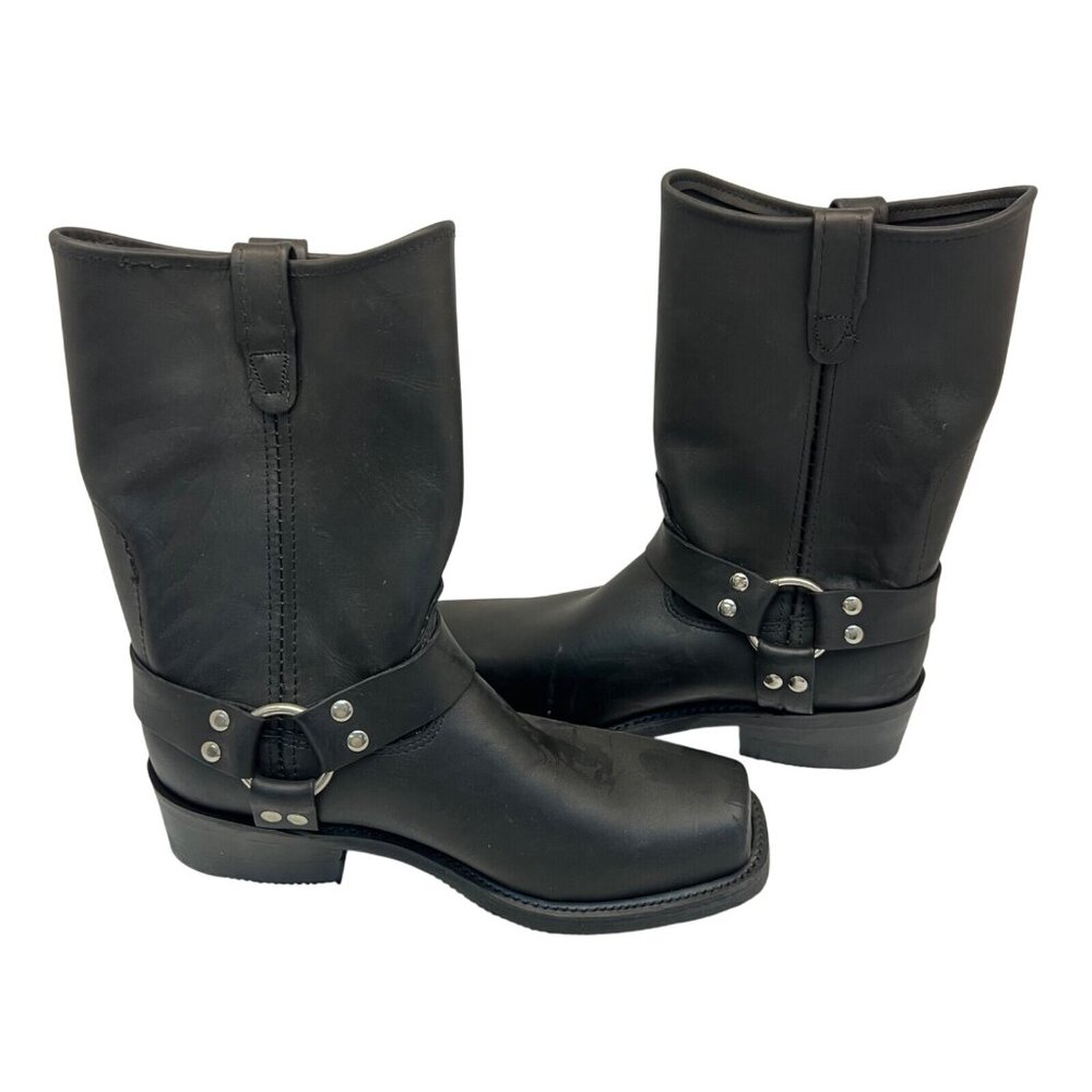 Double H Men's 10" Sierra Harness Boots *Made In USA* Black Leather Size 9.5 2E - Picture 7 of 9